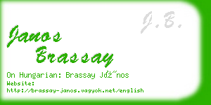 janos brassay business card